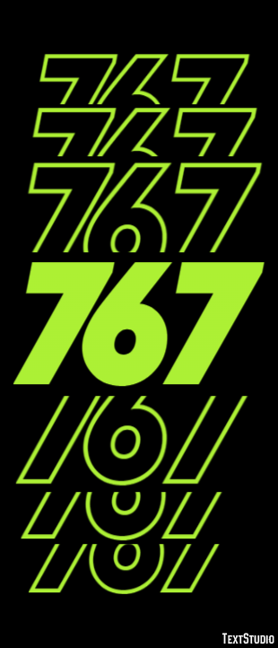 767 Text effect