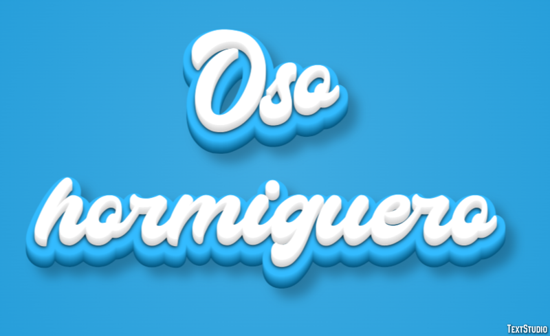 Oso hormiguero Efecto de Texto