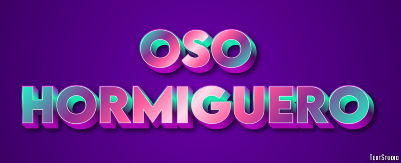 Oso hormiguero Effetto testo
