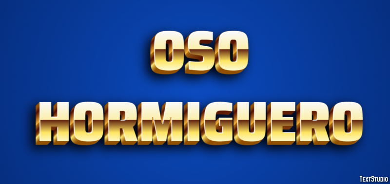 Oso hormiguero Efecto de Texto