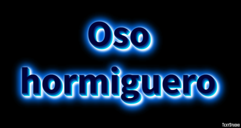Oso hormiguero Efecto de texto