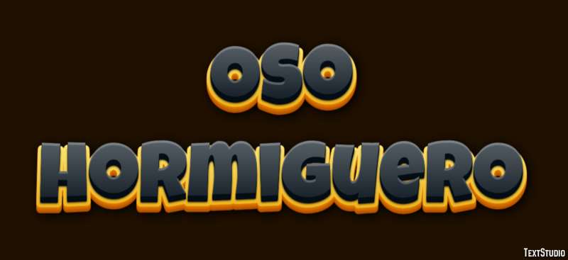 Oso hormiguero Efecto de Texto