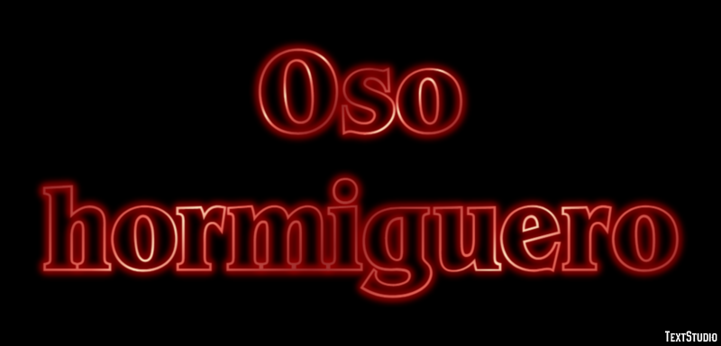 Oso hormiguero Efecto de Texto