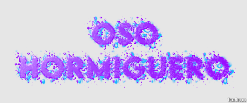 Oso hormiguero Efecto de Texto