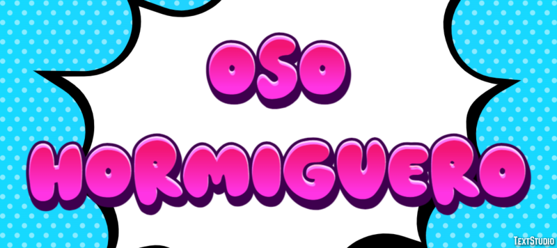 Oso hormiguero Efecto de Texto