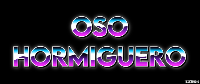 Oso hormiguero Efecto de texto