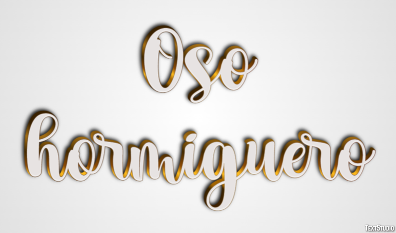 Oso hormiguero Efecto de Texto