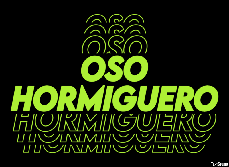 Oso hormiguero Efecto de Texto