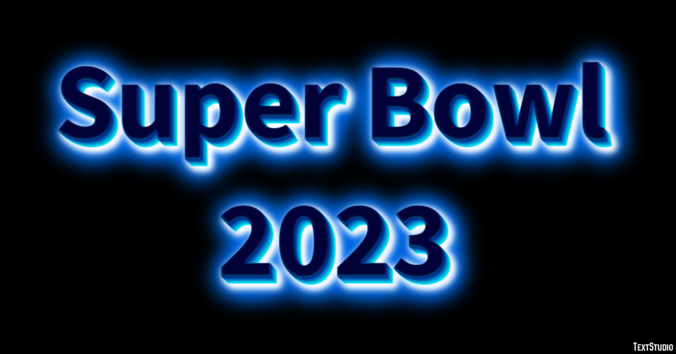 Super Bowl 2023 Efekt tekstowy