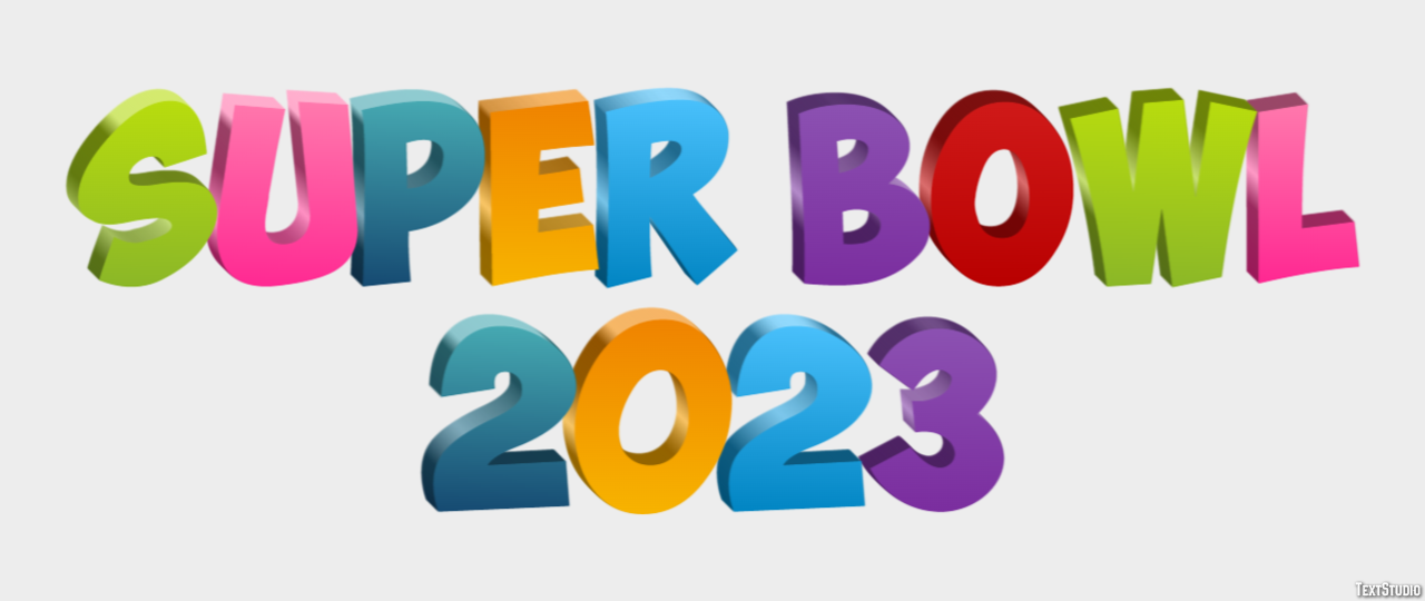 Super Bowl 2023 Metin Efekti