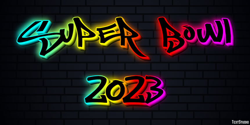 Super Bowl 2023 Metin Efekti