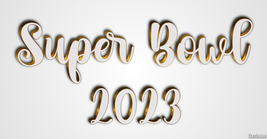 Super Bowl 2023 Texteffekt