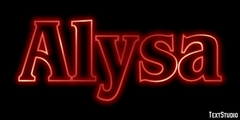 Alysa Text effect