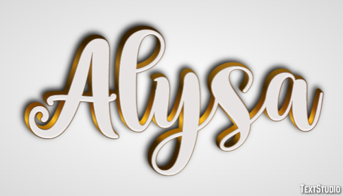 Alysa Text effect