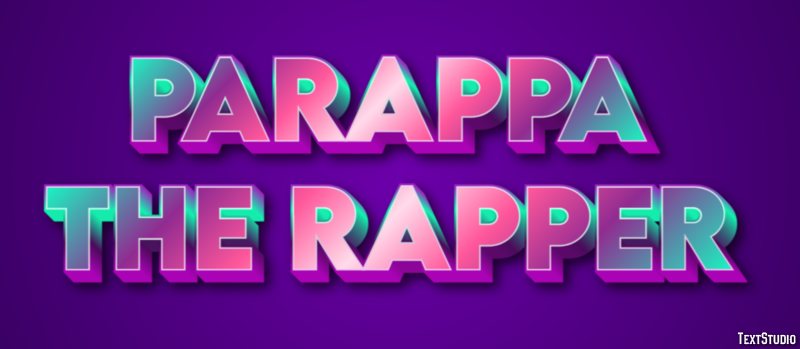 PaRappa the Rapper Efecto de Texto