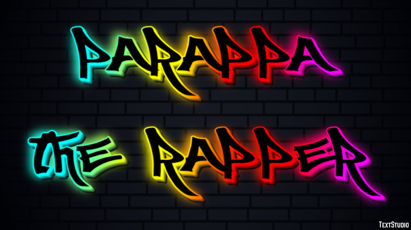 PaRappa the Rapper Efecto de Texto