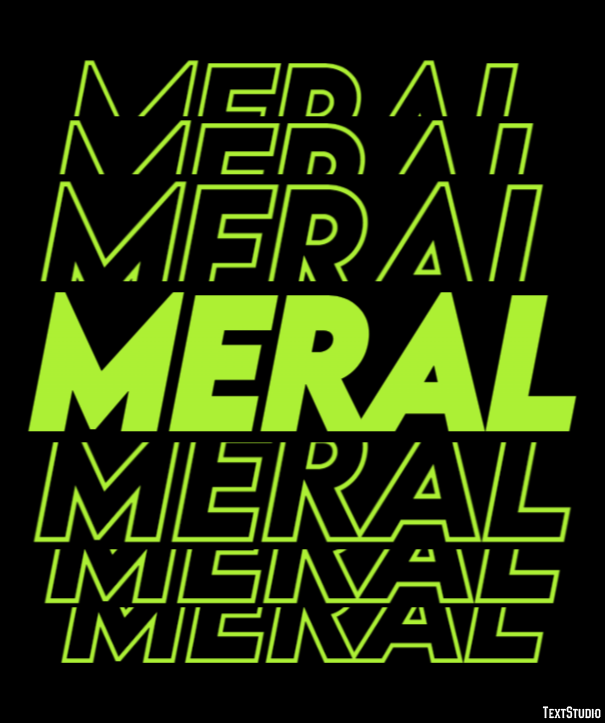 Meral Efekt tekstowy