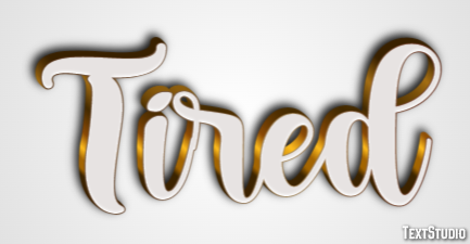 Tired Efecto de Texto