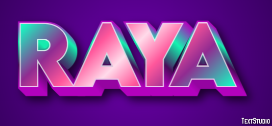 Raya Efecto de Texto