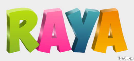Raya Efecto de texto