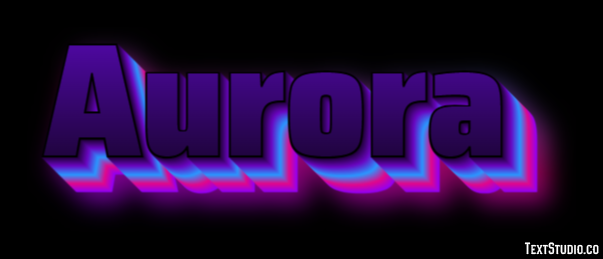 Aurora Efeito do texto