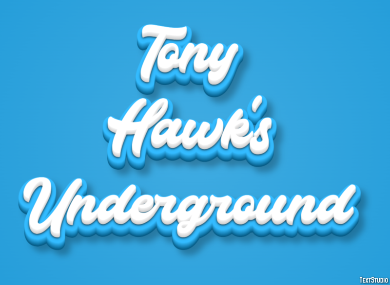 Tony Hawk's Underground Tekst Effect