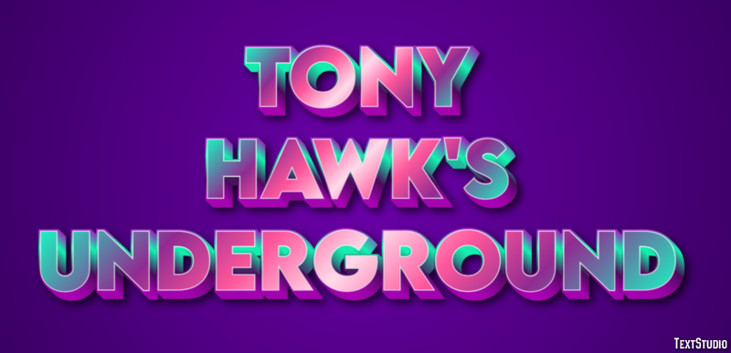 Tony Hawk's Underground Tekst Effect