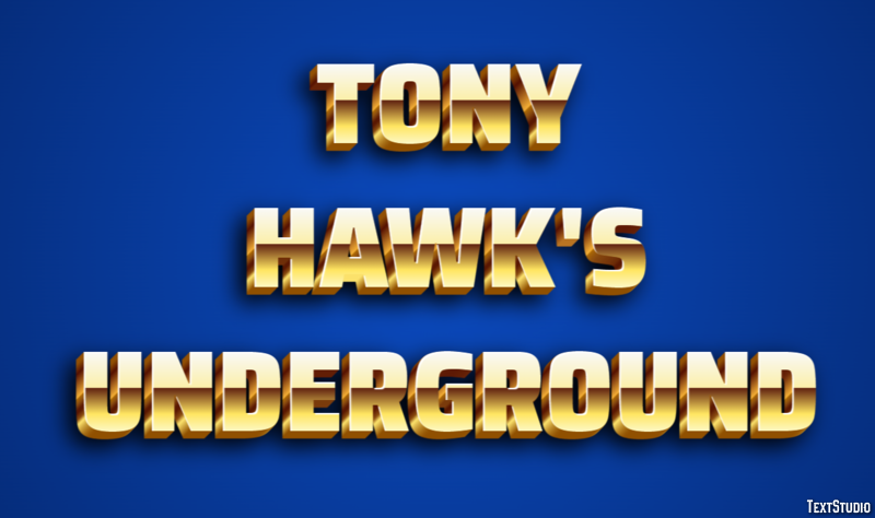 Tony Hawk's Underground Tekst Effect