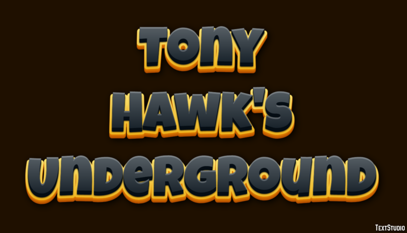 Tony Hawk's Underground Tekst Effect