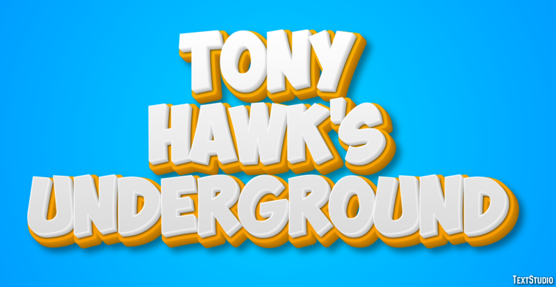 Tony Hawk's Underground Tekst Effect