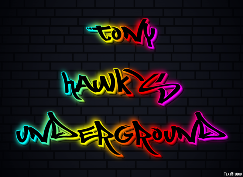 Tony Hawk's Underground Tekst Effect
