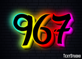 967 Efecto de texto