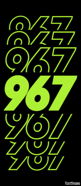 967 Efecto de texto