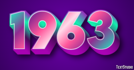 1963 Text Effect