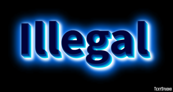 Illegal Text Effect
