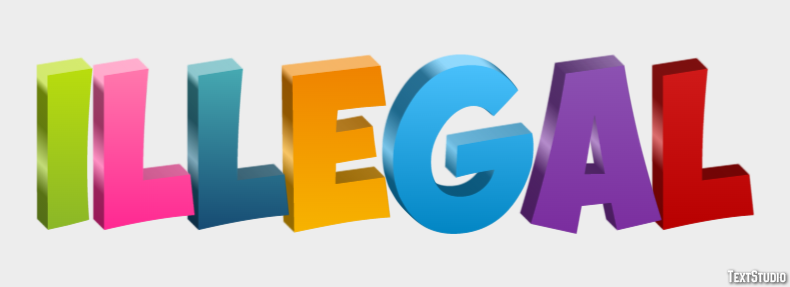 Illegal Text effect