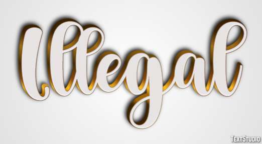 Illegal Text effect