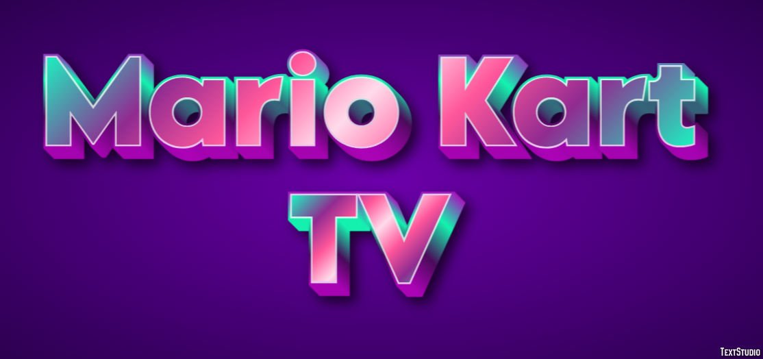 Mario Kart TV Text Effect