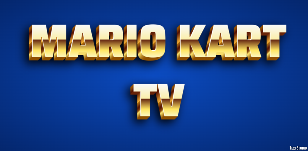Mario Kart TV Texteffekt