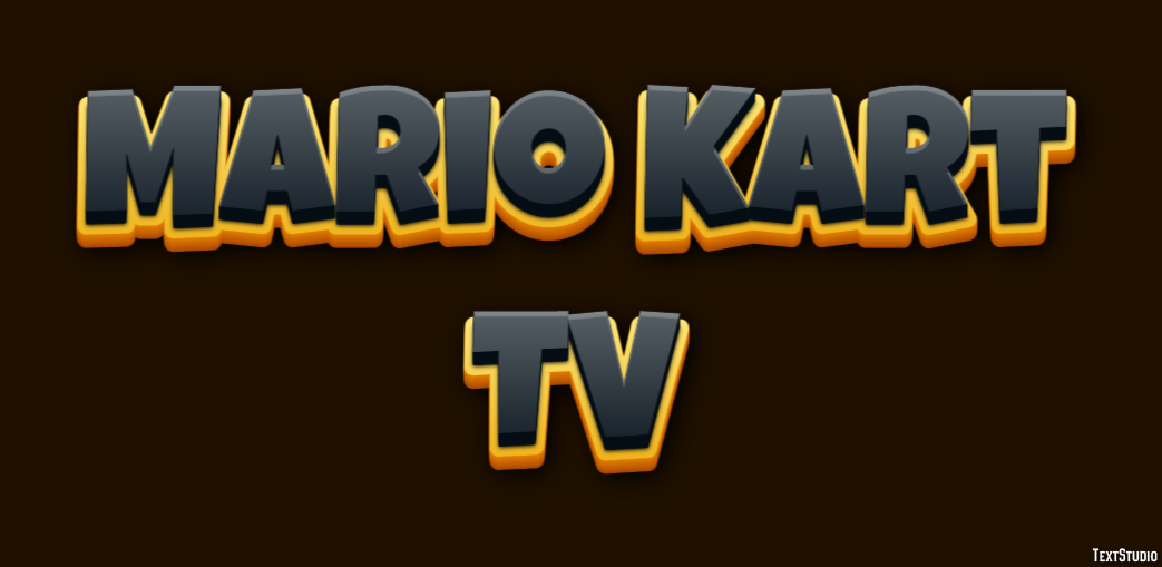 Mario Kart TV Texteffekt