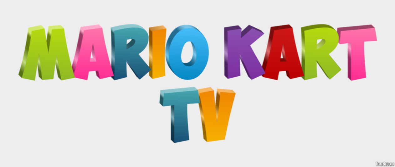 Mario Kart TV Text Effect