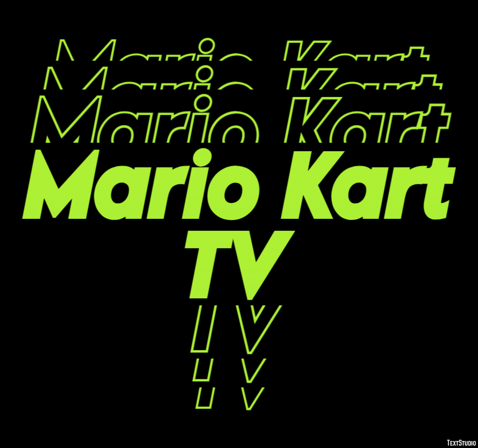 Mario Kart TV Text Effect