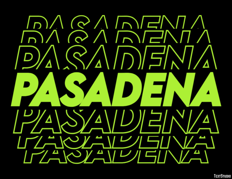 Pasadena Efekt tekstowy