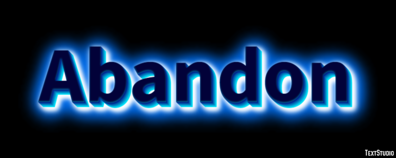 Abandon Efecto de texto