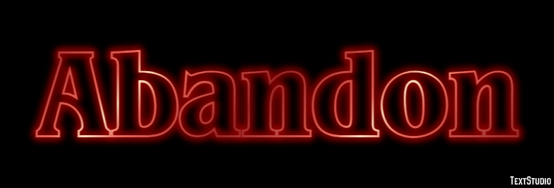 Abandon Efecto de texto