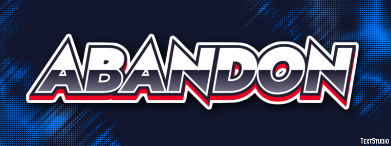 Abandon Efecto de texto
