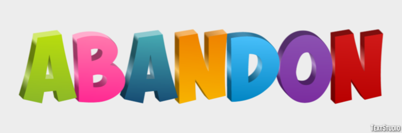 Abandon Efecto de texto
