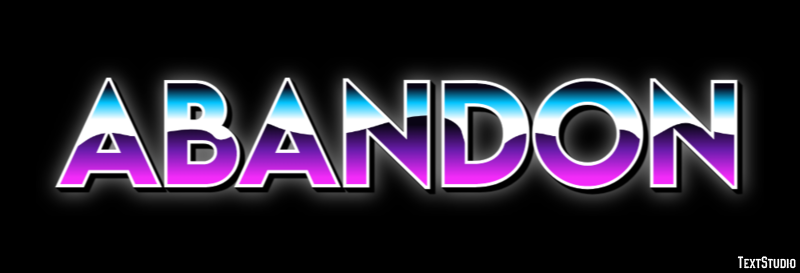 Abandon Efecto de texto