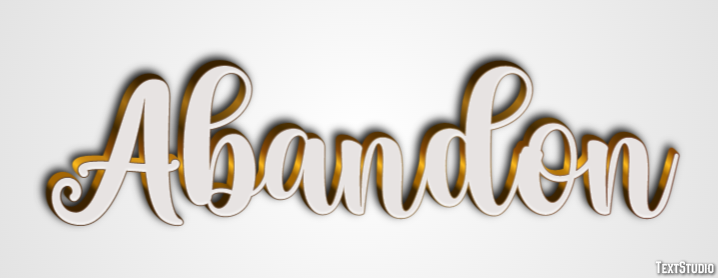 Abandon Efecto de texto