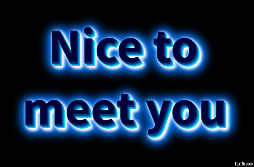 Nice to meet you Text Effect